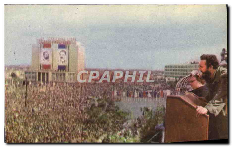 CPM Tercer Aniversario De La Revolucion Primero Marcharon Fidel Castro Communiste Cuba