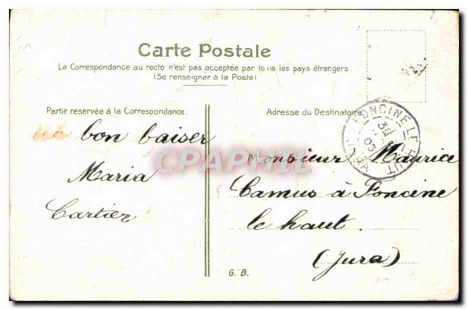 CPA Amities Et Tendresses Enfants Champignon Champignons — Rückseite