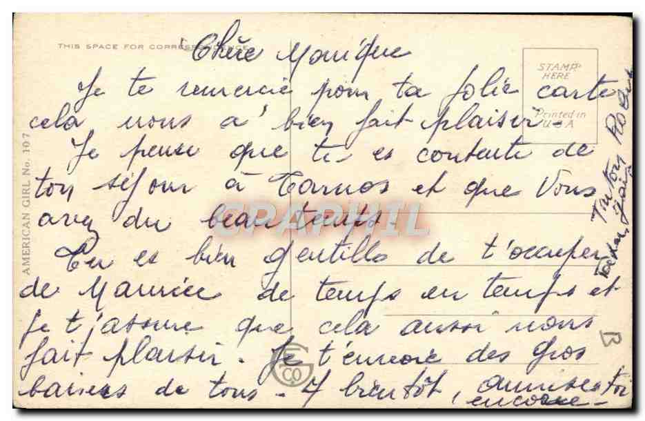 CPA Fantaisie Enfant — Rückseite