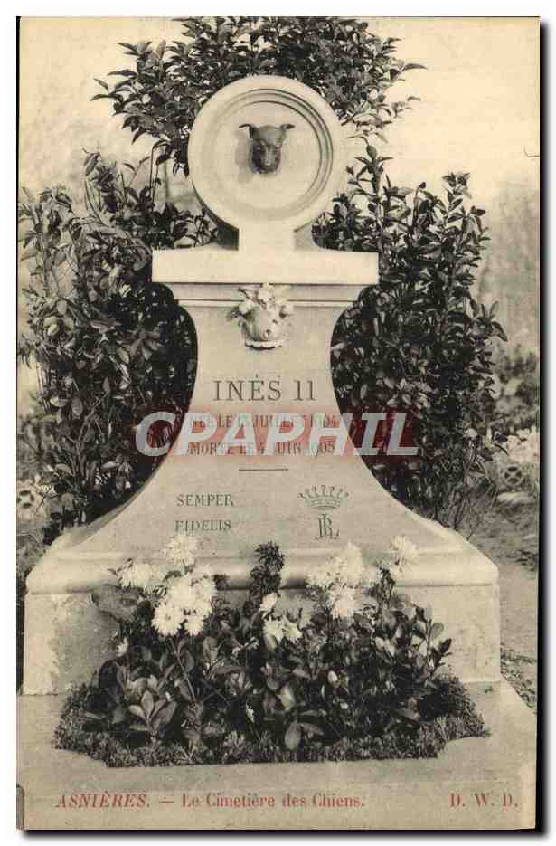 CPA Asnieres Le Cimetiere Des Chiens Ines II Chien