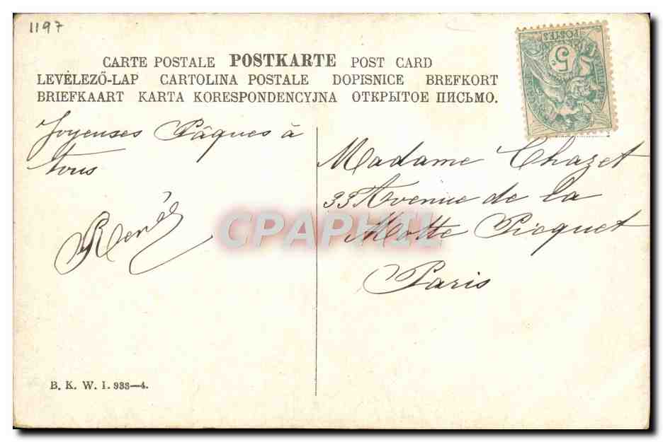 CPA Fantaisie Enfants Papillons Insectes — Rückseite
