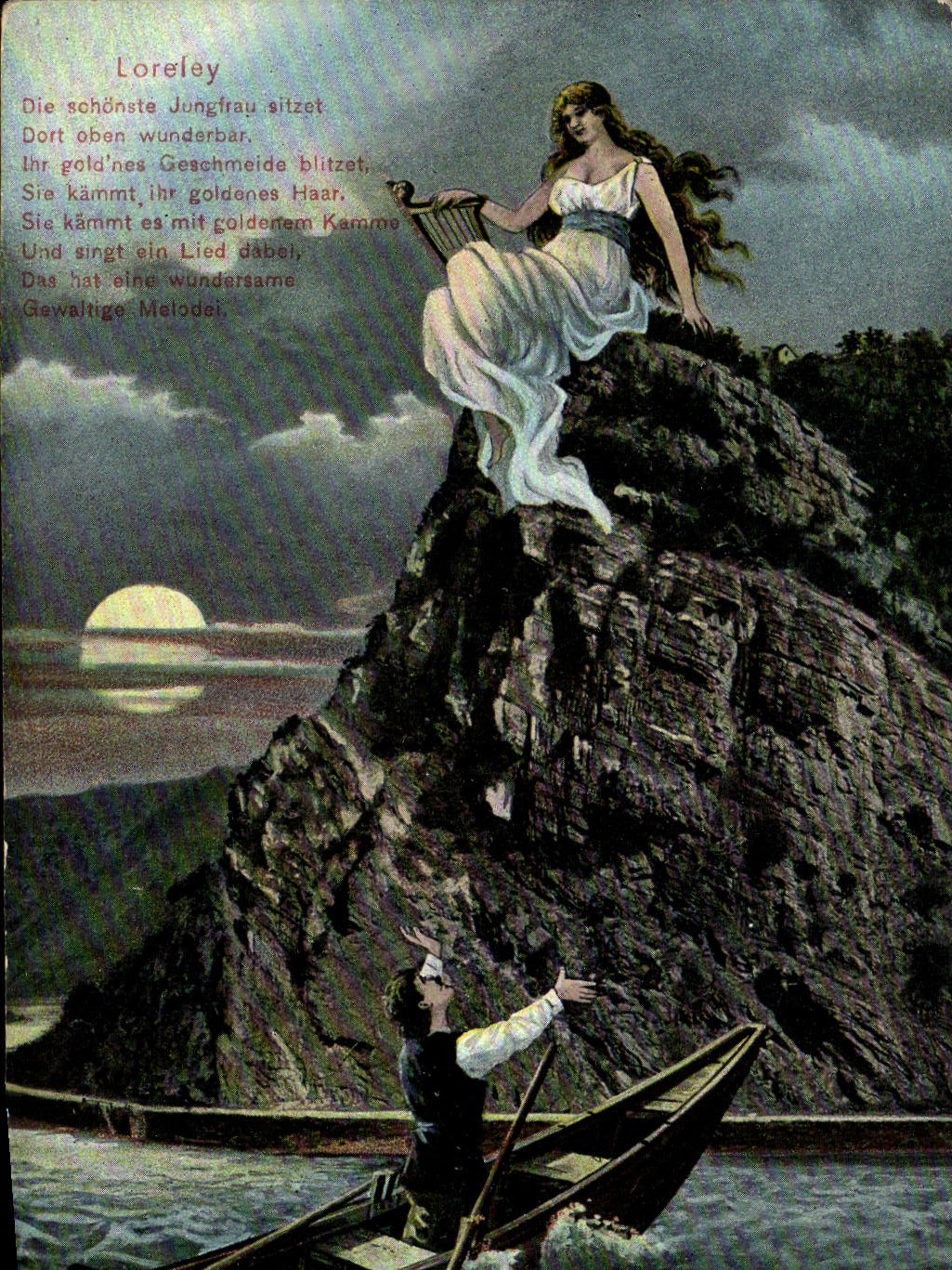 CPA Loreley Die Sohonste Jungfrau