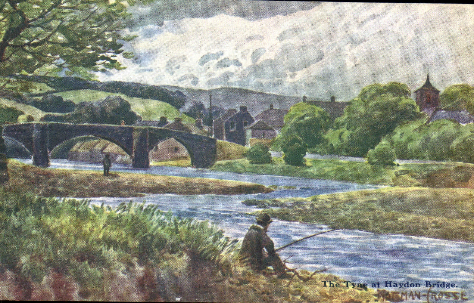 CPA The Tyne At Haydon Bridge Peche Pecheur