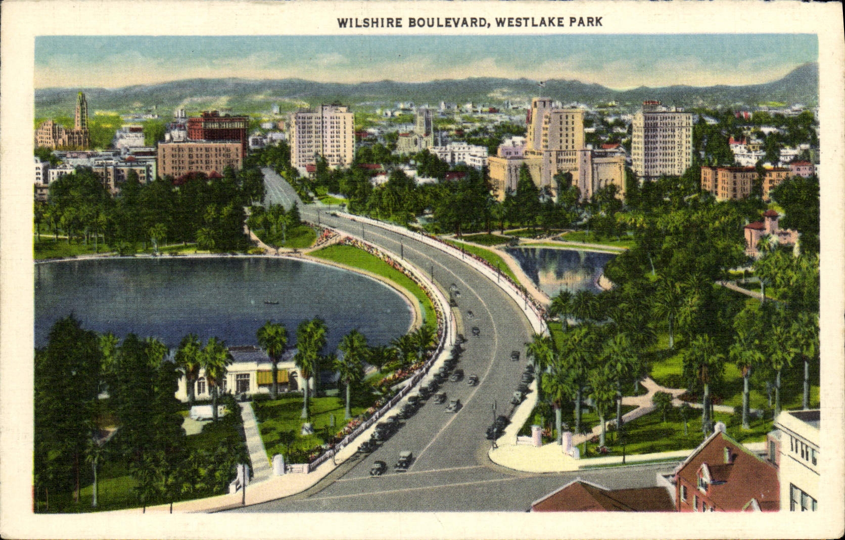 Wilshire Boulevard, Westlake Park — A Palm Lined Avenue
