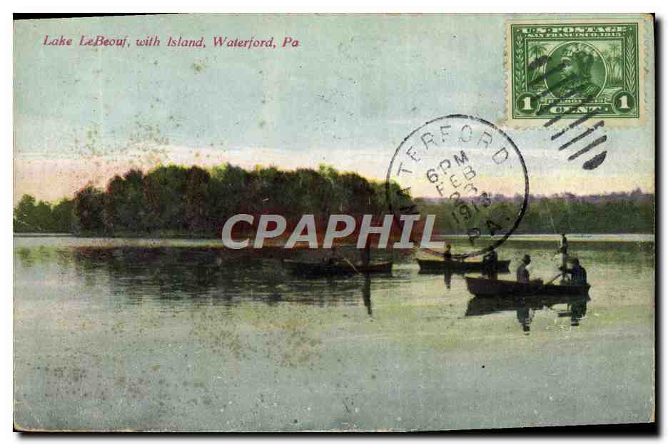 CPA Lake Le Beoui With Island Waterford 