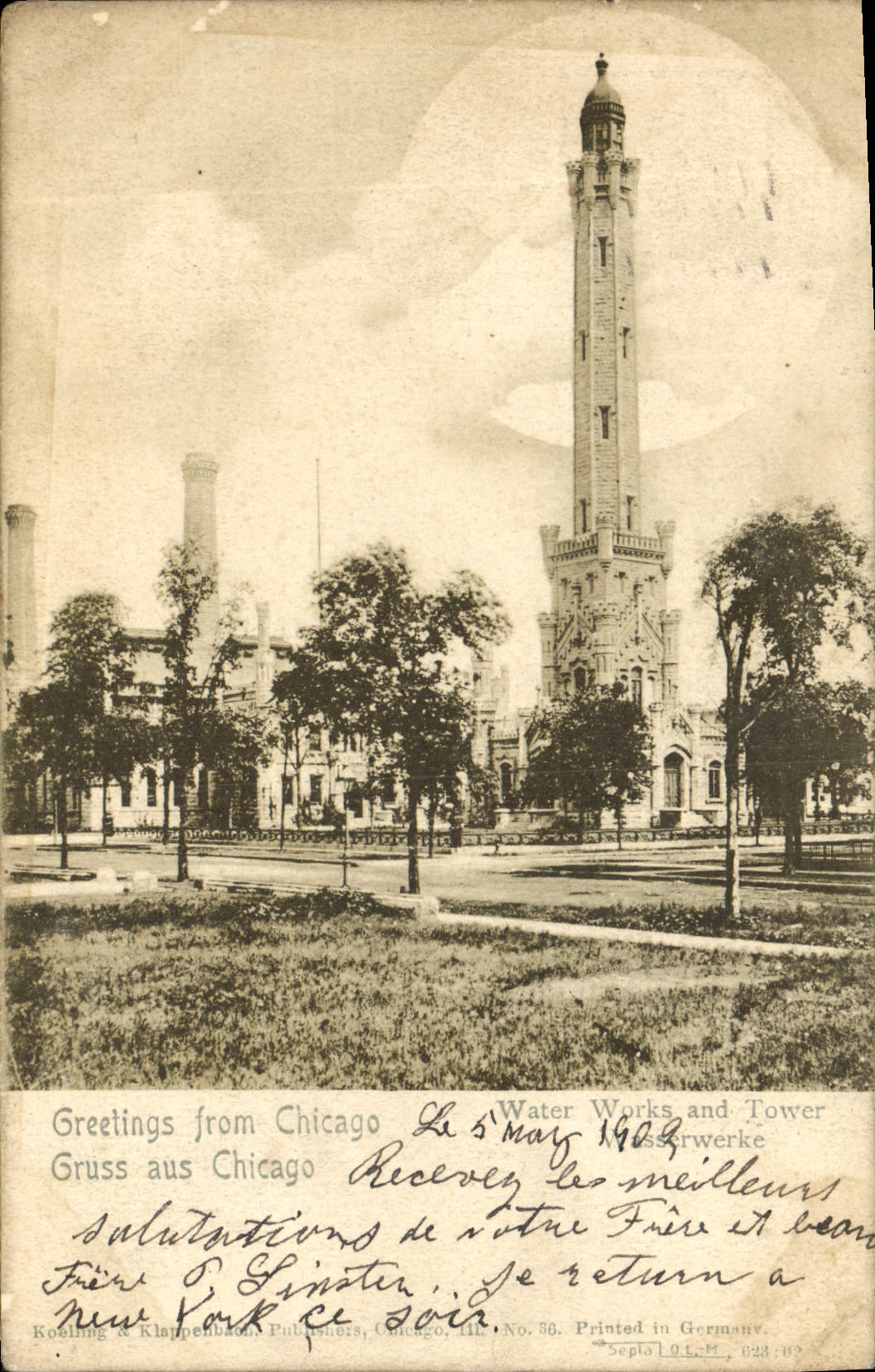 CPA Greetings from Chicago Water works and tower 