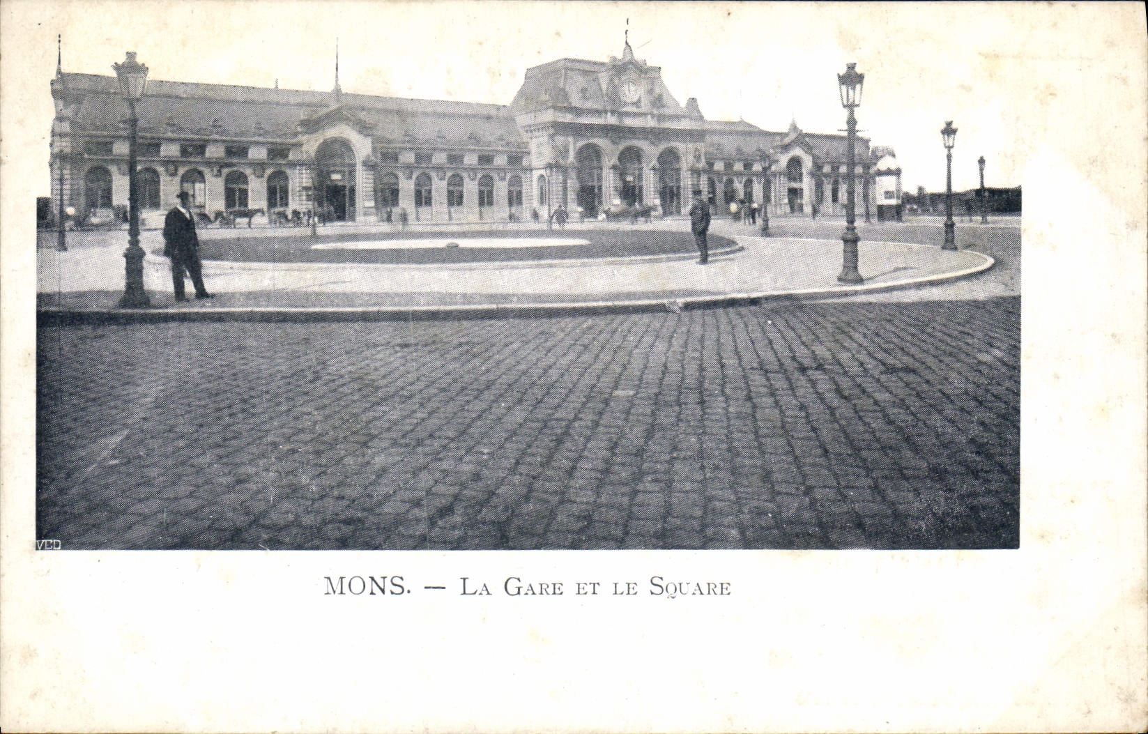 CPA Mons La Gare Et Le Souare