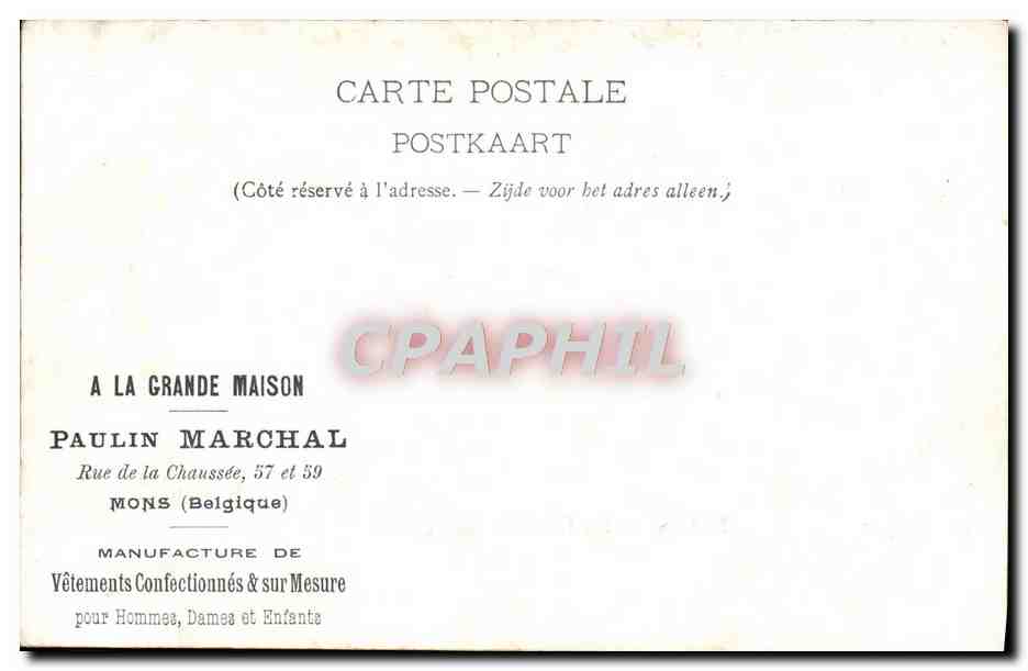 CPA Mons La Gare Et Le Souare — Rückseite