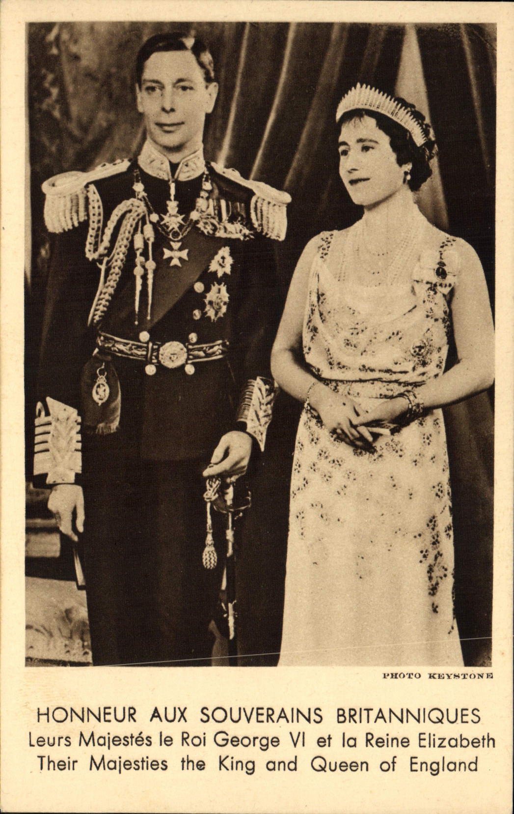 Leurs Majestés le Roi George VI et la Reine Elizabeth — Photo Keystone