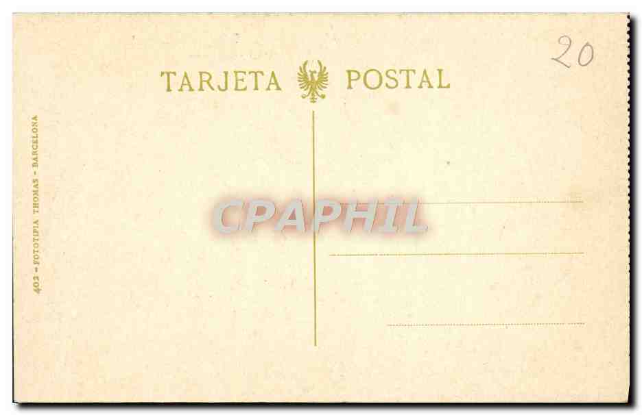 CPA Santiago De Compostela La Alameda — Rückseite