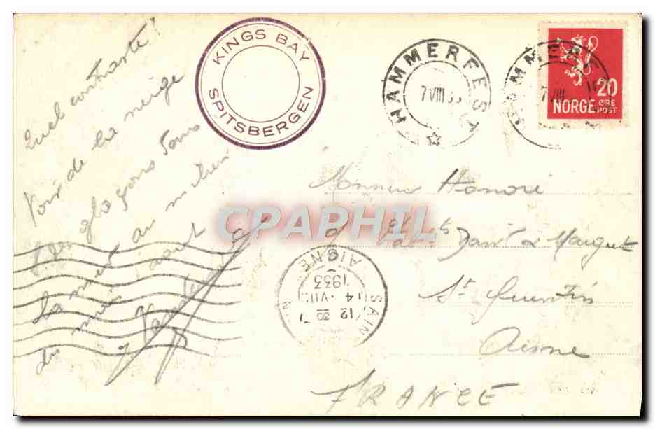 CPA Fra king Bay Spitsbergen — Rückseite