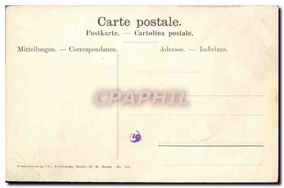 CPA Schloss Sargans mit den Grauen Honern  — Verso