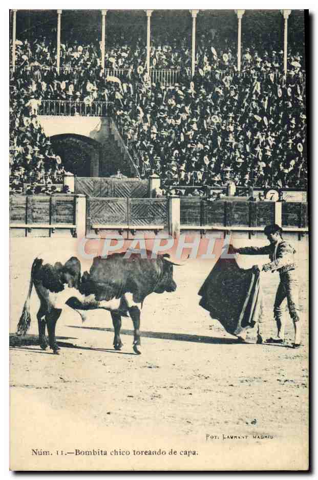 CPA Bombita Chico Toreando de Capa Corrida Taureau