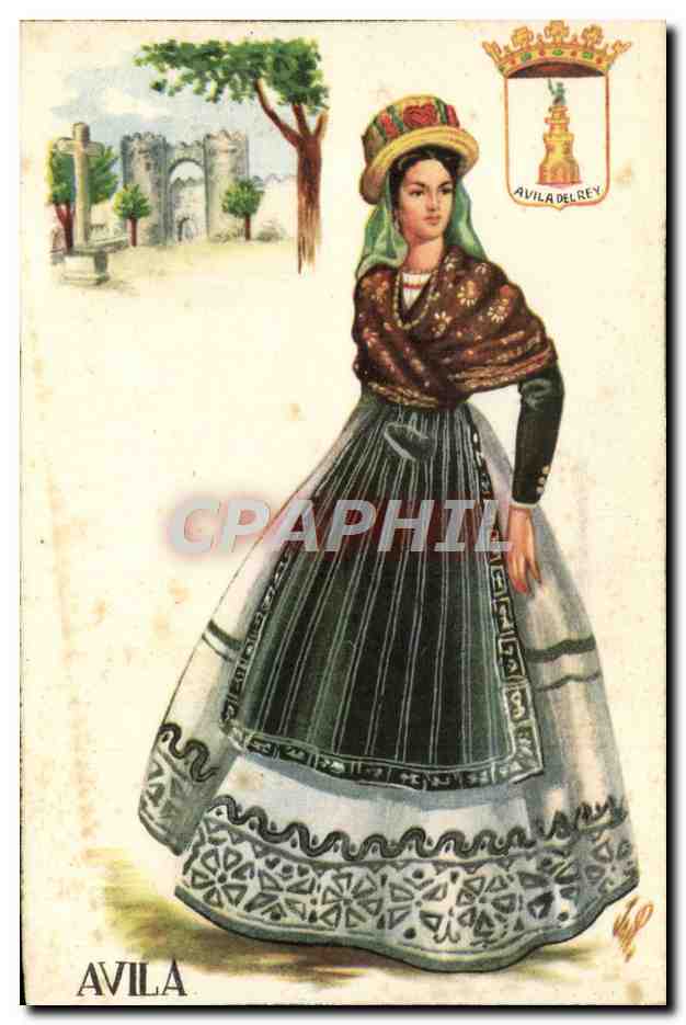 CPA Femme Espagne Avila Folklore