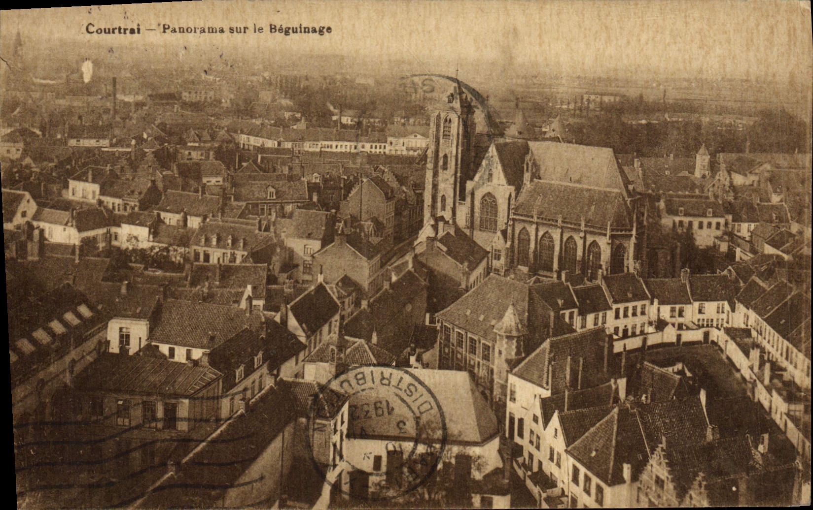 CPA Courtrai Panorama sur le Beguinage