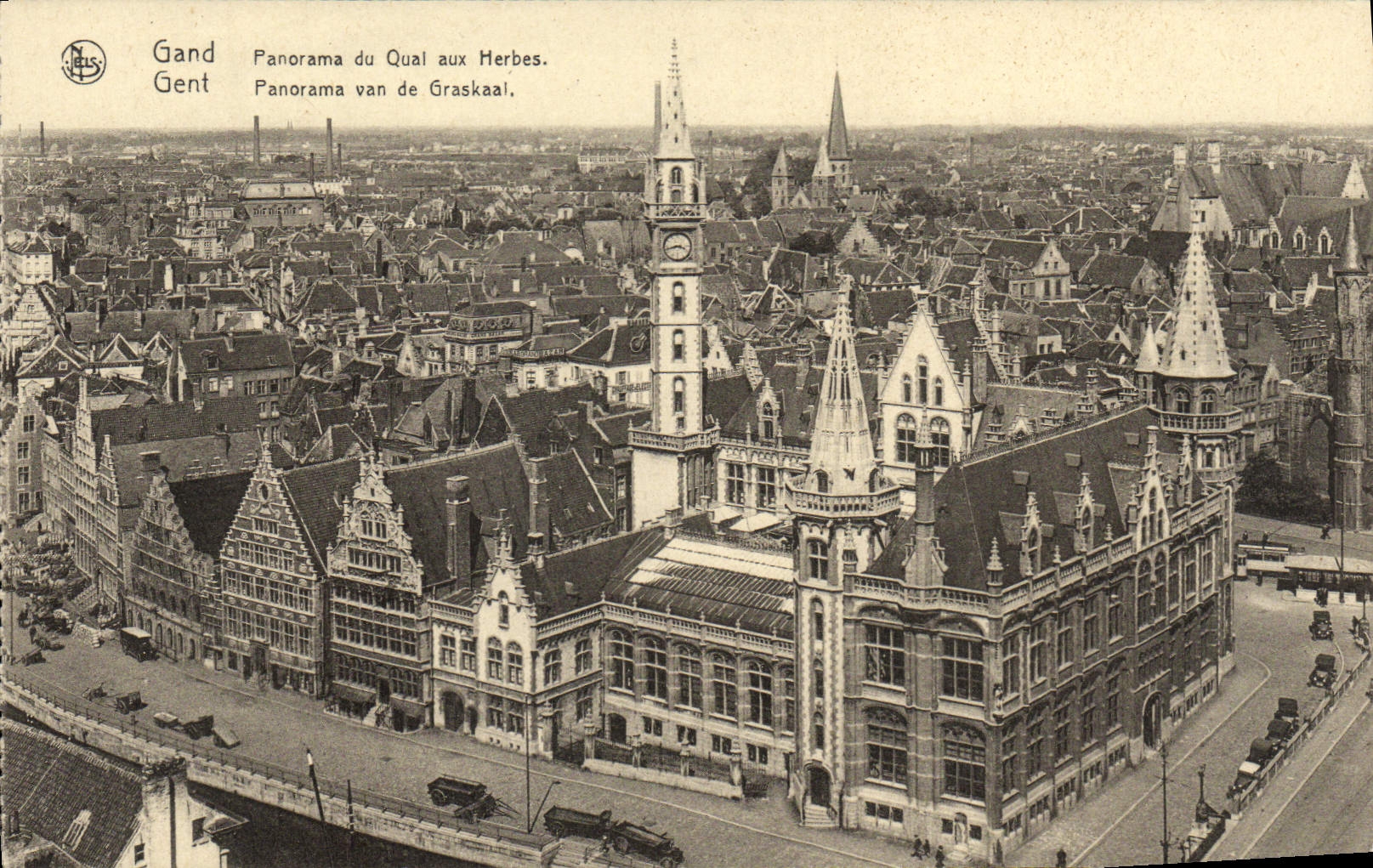 CPA Gand Panorama Du Quai Aux Herbes 