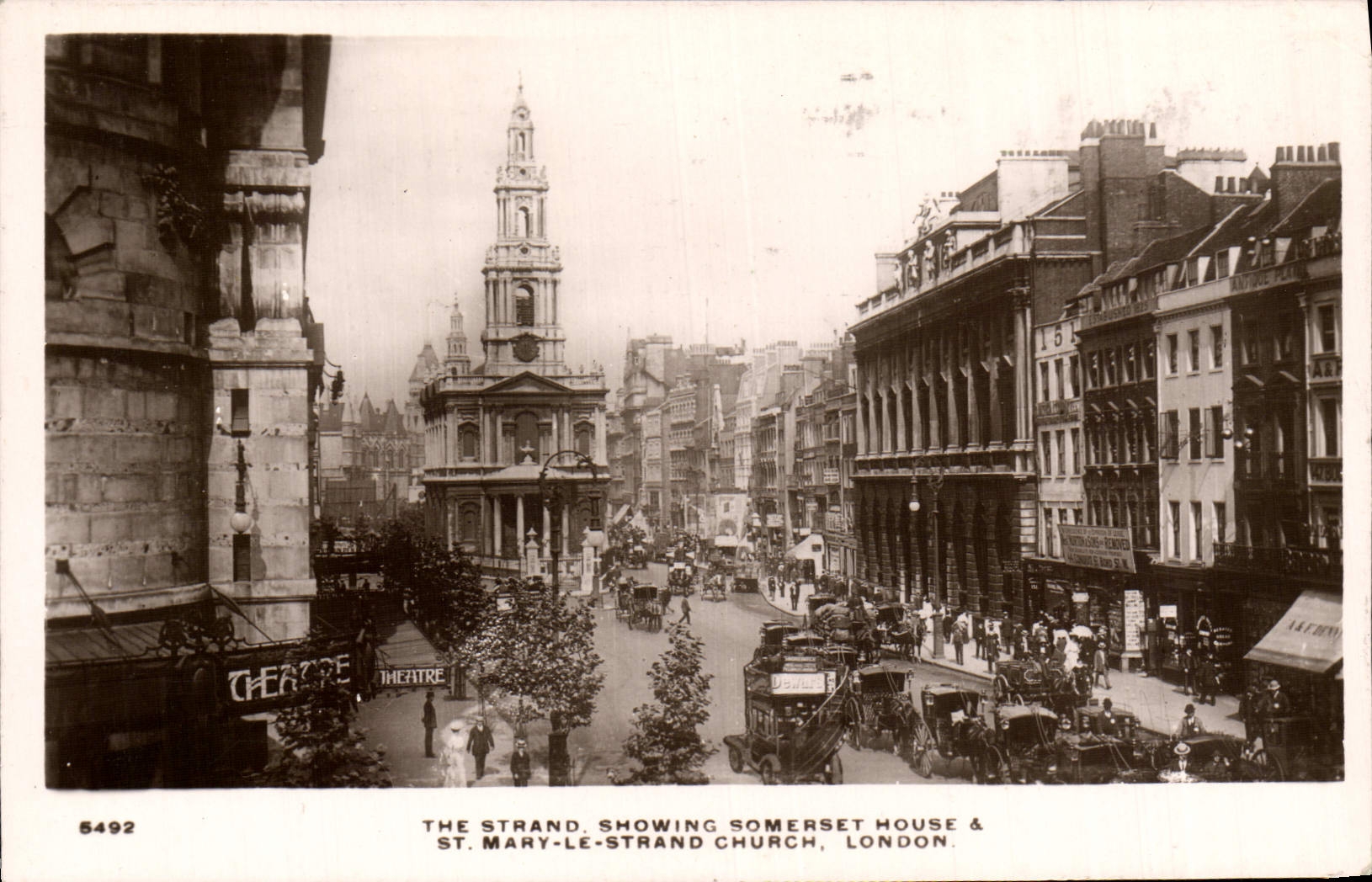 CPA The Strand Shwing Somerset House St Mary Strand Church London