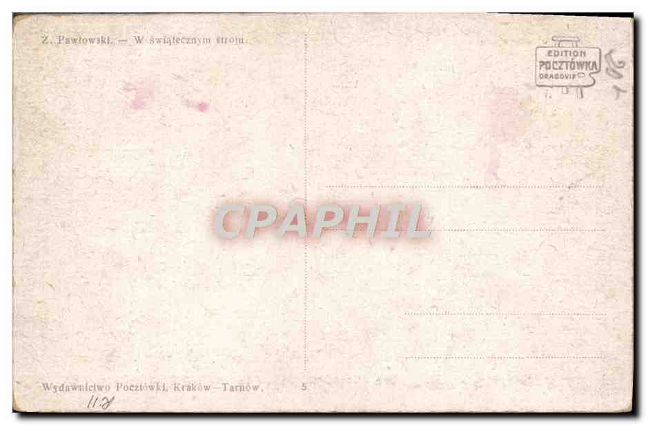 CPA Pawlowski Folklore  — Verso
