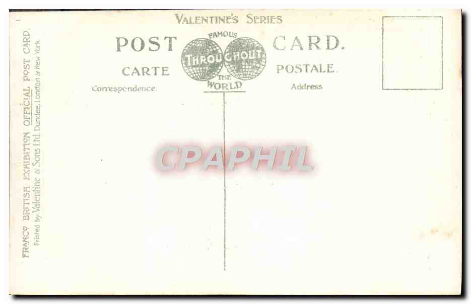 CPA In Court Of Honour Franco British Exhibition London 1908 — Back