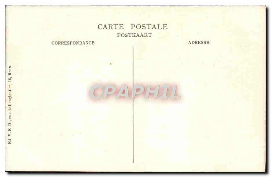 CPA Ecole Francaise De Bruxelles La Salle Des Fetes — Rückseite