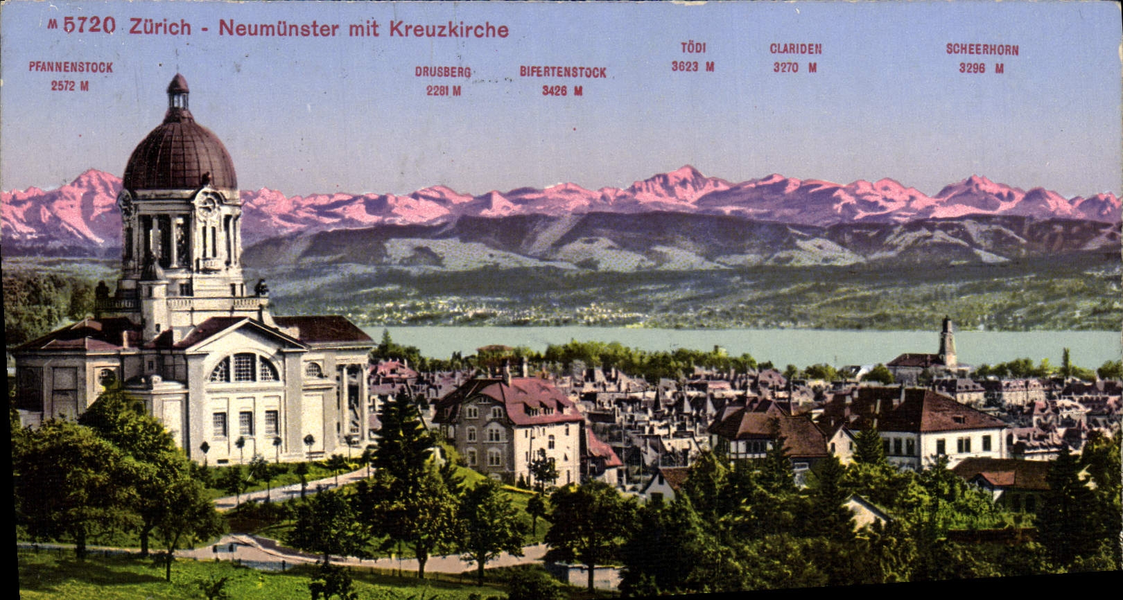 Zurich - Neumünster mit Kreuzkirche — Édition Photolob, Zürich