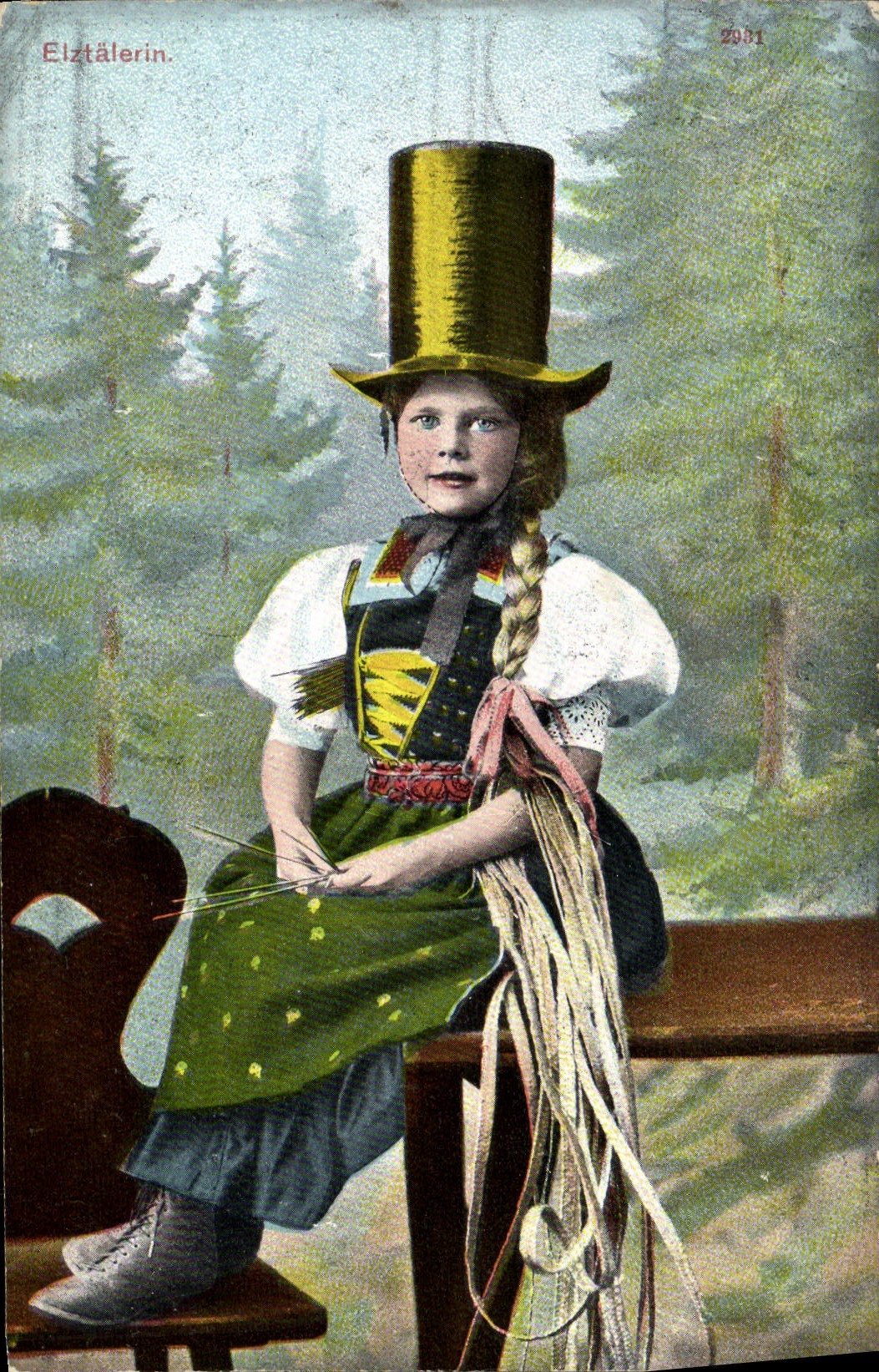 CPA Elztalerin Folklore Enfant