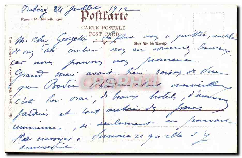 CPA Elztalerin Folklore Enfant — Verso