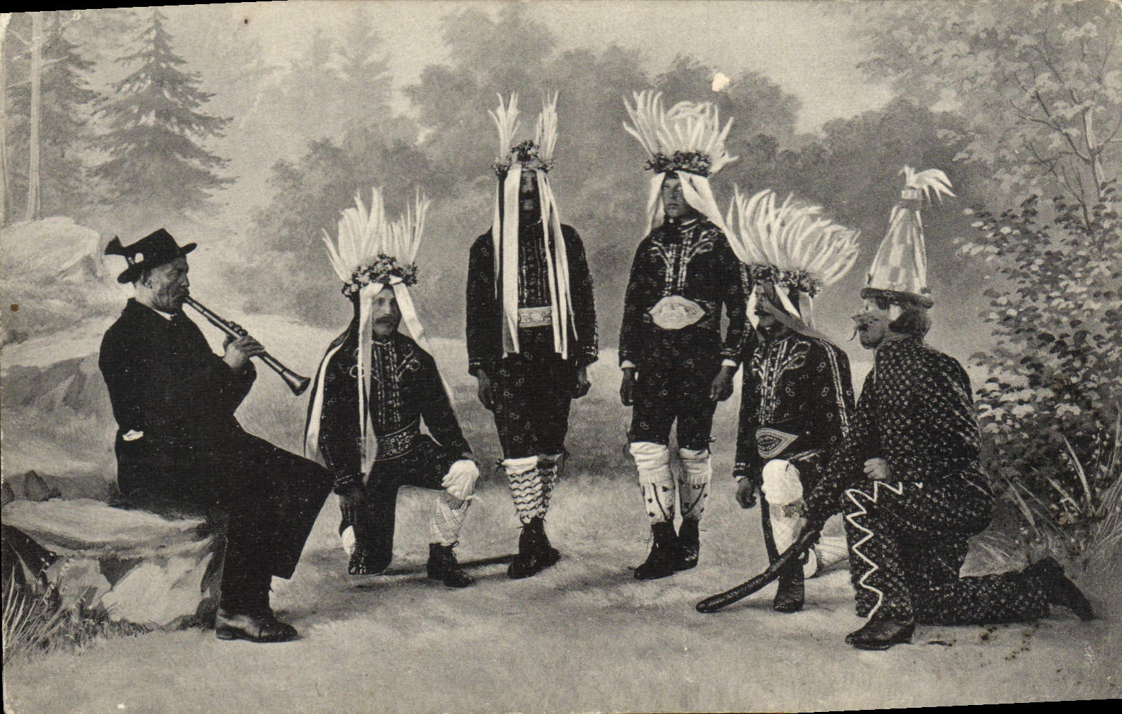 Groupe de danseurs en costume traditionnel — C. Jungholt, Salzbourg, n° 1875