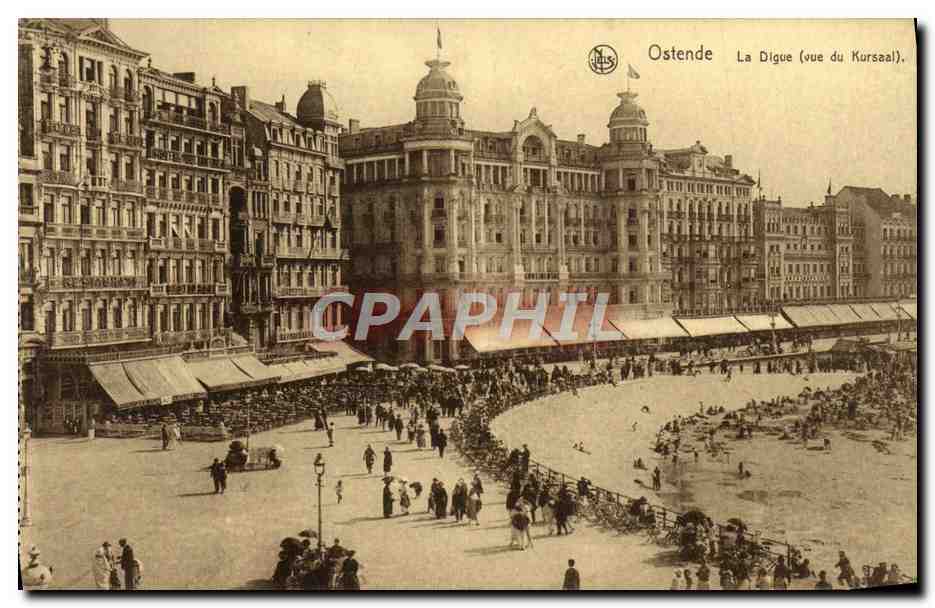 CPA Ostende La Digue Vue du Kursaal