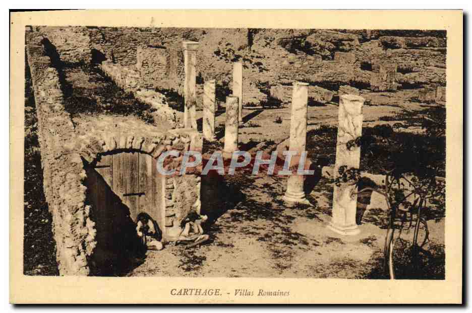 CPA Carthage Villas Romaines