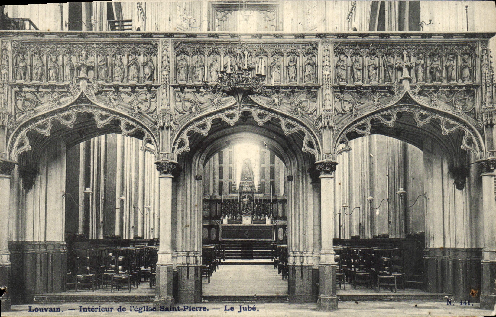 CPA Louvain Interieur De L'Eglise Saint Pierre Le jube