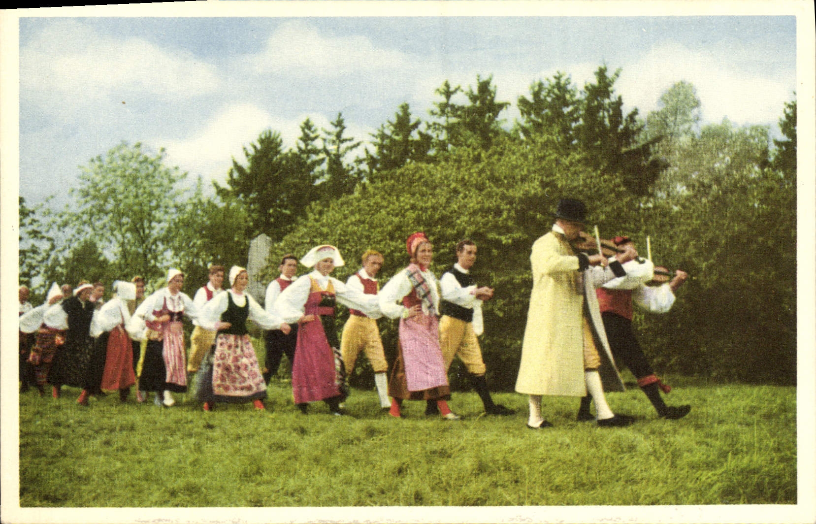 Danse folklorique à Skansen — Stockholm — Éditeur ENSAMRÄTT