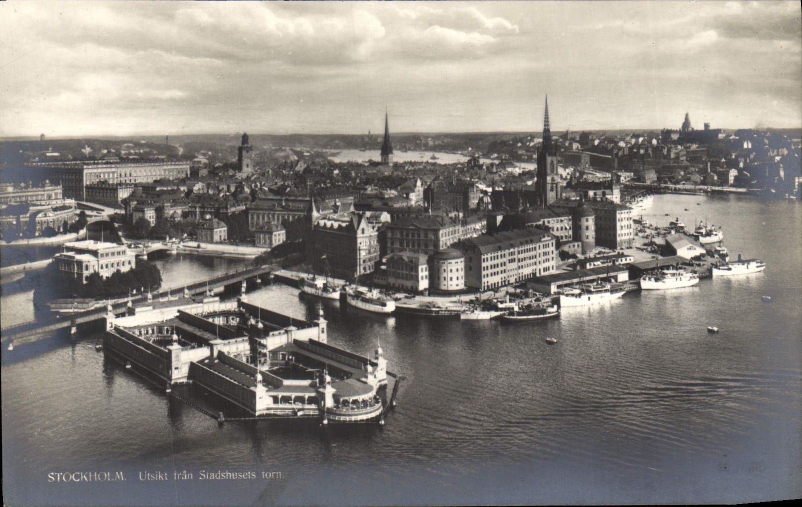 CPA Stockholm Utsikt fran Stadshusets torn 