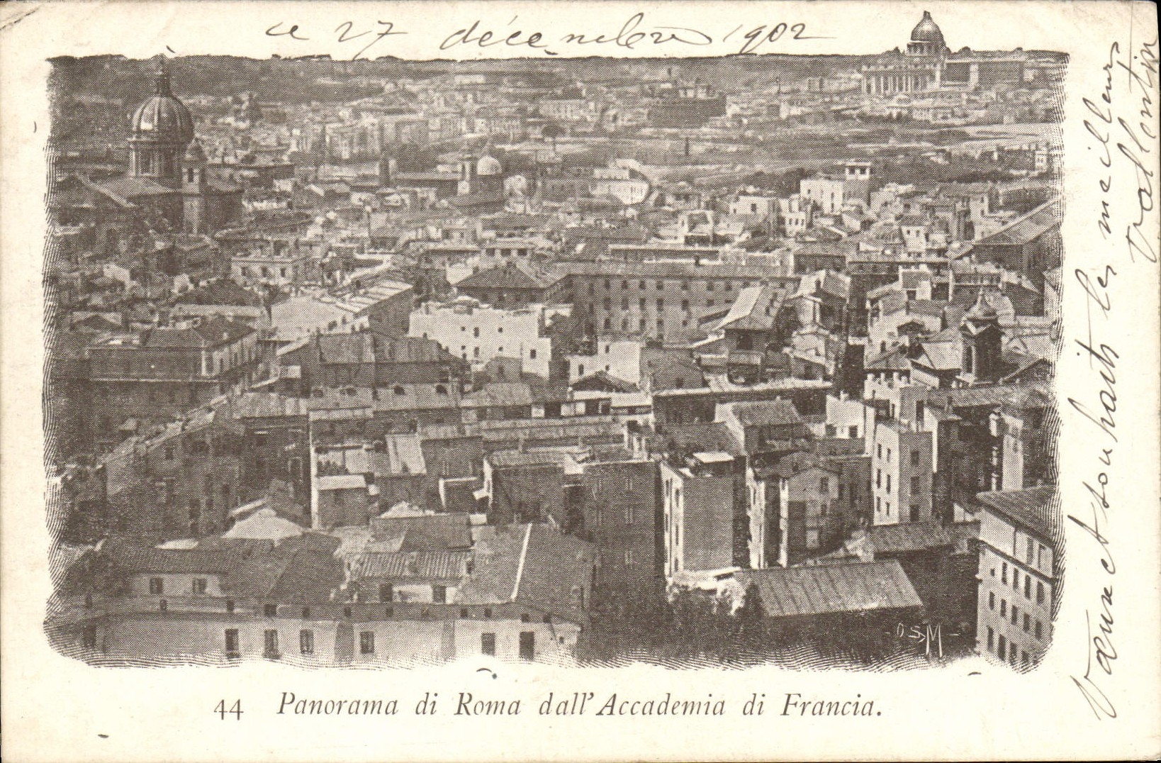 CPA Panorama Di Roma Dall'Accademia Di Francia