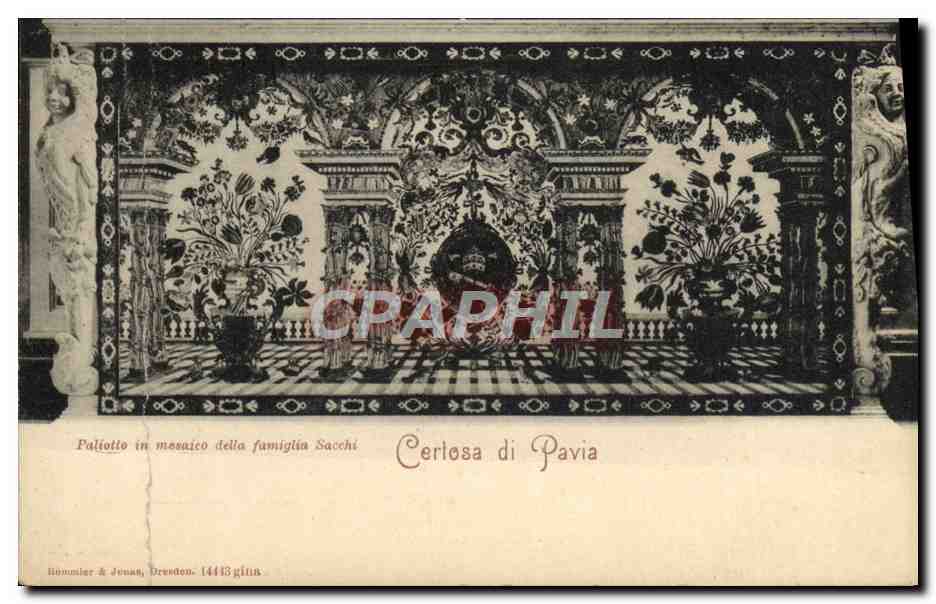 CPA Certosa Di Pavia Paliotto in mosaico della famiglia Sacchi