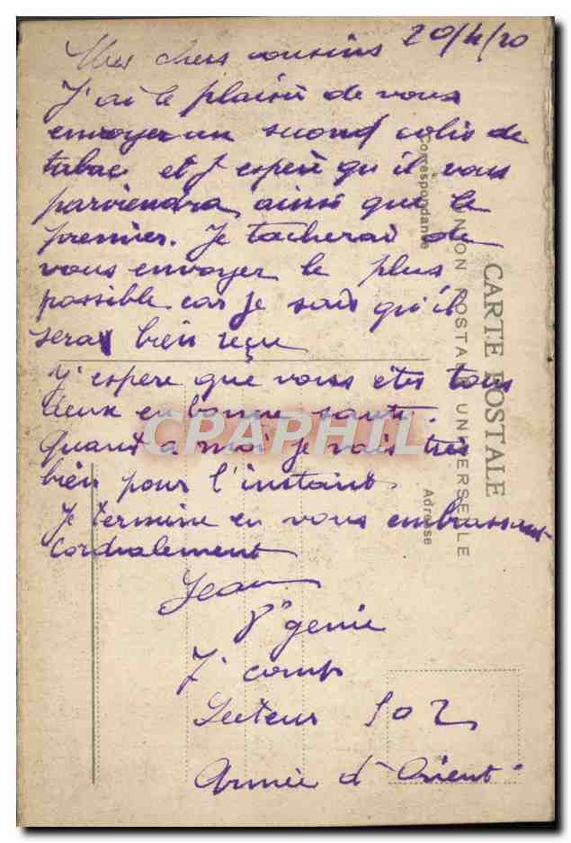 CPA Constantinople Pera Et Galata Turquie — Verso