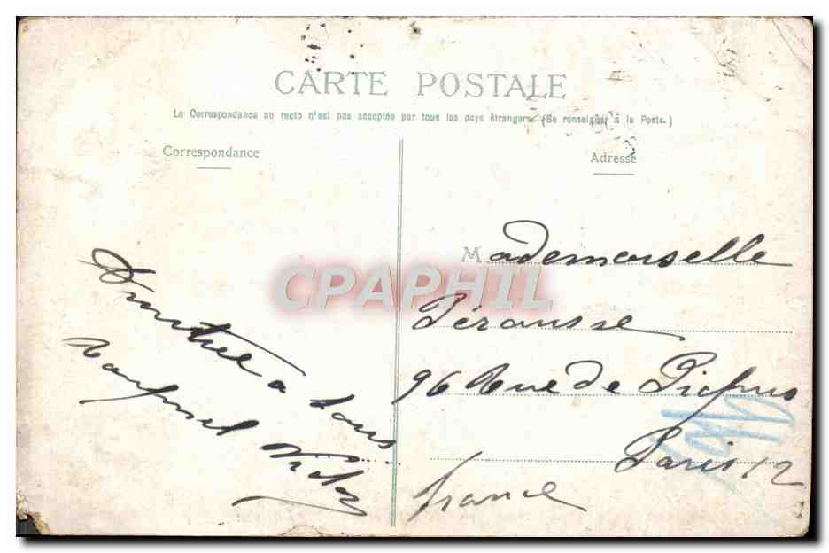 CPA Constantinople Palais Imperial De Flamour  — Verso