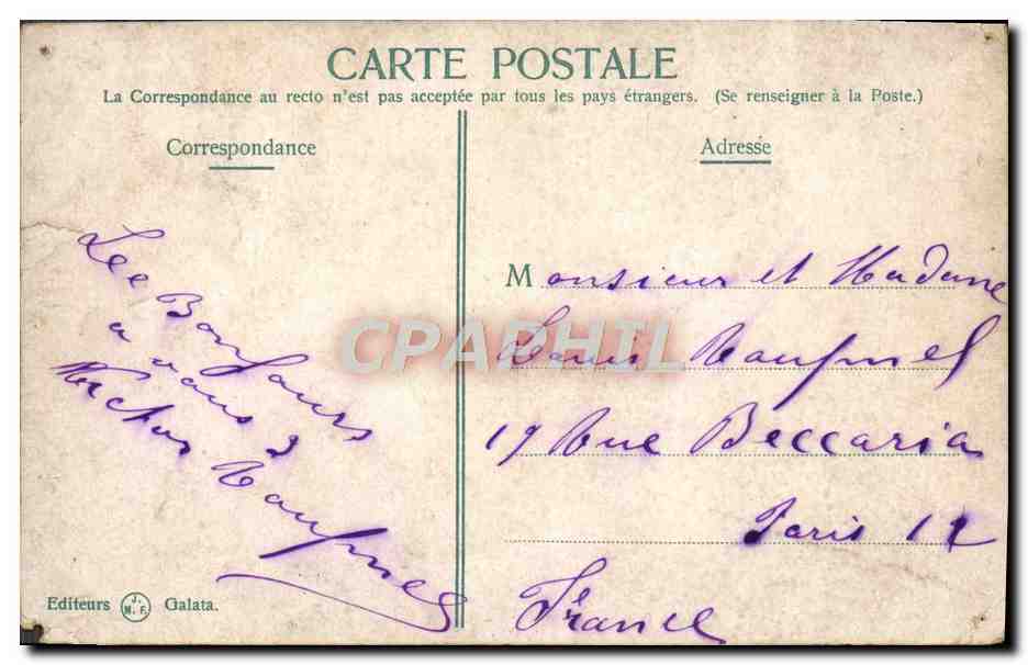 CPA Constantinople La Mosque De Ste Sophie Et l'Hippodrome — Verso