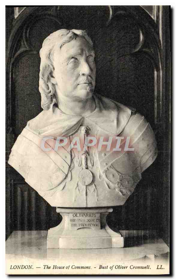 CPA London The House Of Commons Bust Of Oliver Cromwell