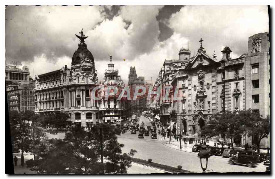 CPM Madrid Calle De Alcala y Avda Jose Antonio