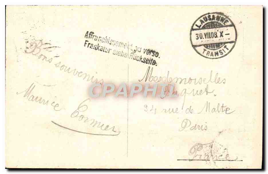 CPA Source Du Toleure Jura Vaudois  — Back