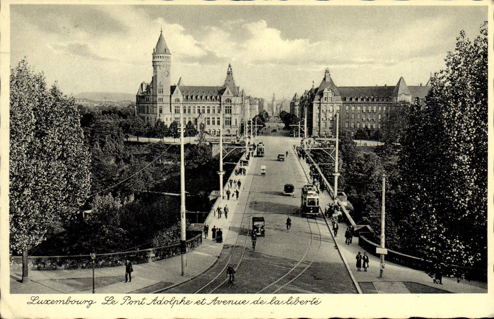 CPA Luxembourg Le Pont Adolphe Et Avenue De La Liberte