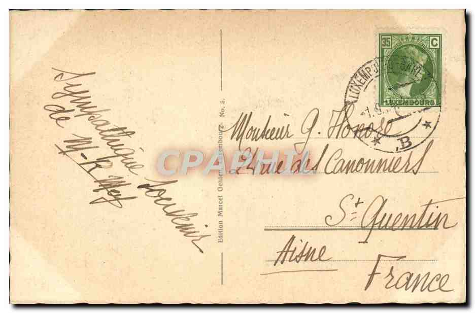 CPA Luxembourg Le Pont Adolphe Et Avenue De La Liberte — Verso