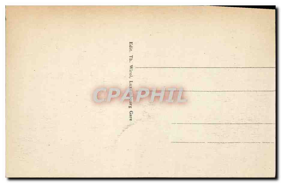 CPA Luxembourg Avenue Pescatore — Verso