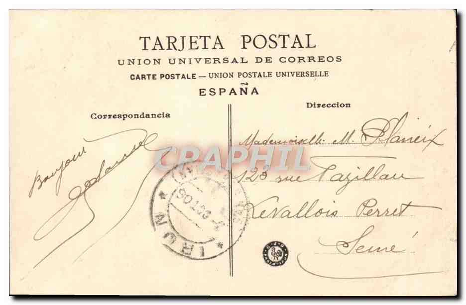 CPA Irun Travesia De Santiago Bidasoa — Rückseite
