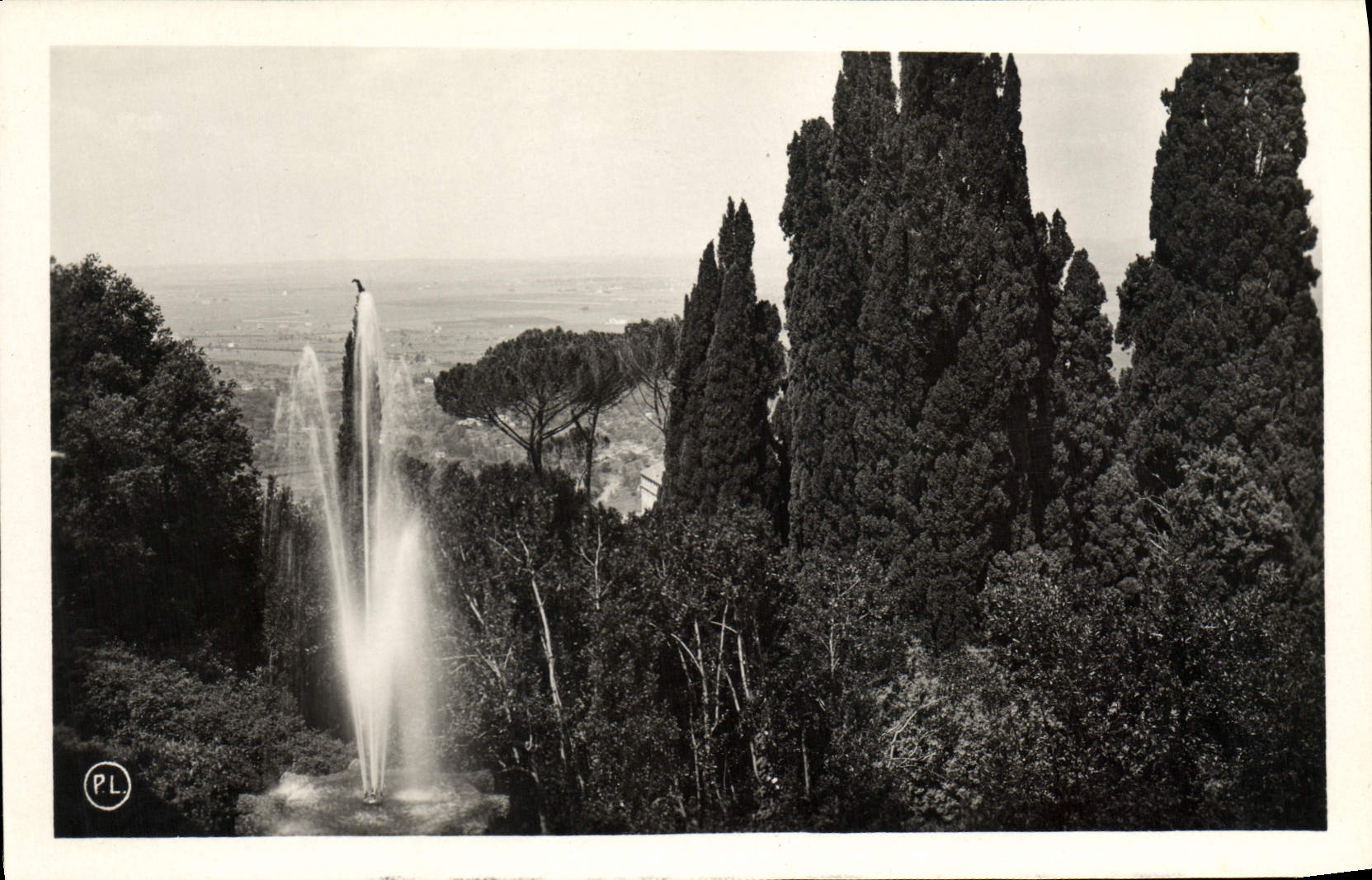 CPA Tivoli Villa D'Este Fontana Del Bicchierone E Cipressi