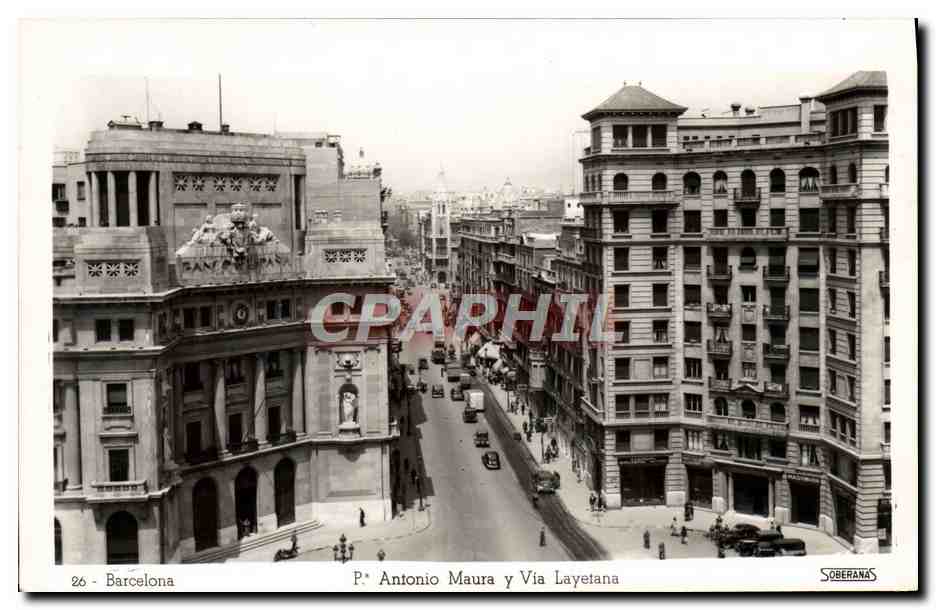 Barcelone — Intersection de P. Antonio Maura et Via Layetana — SOBERANAS n°26