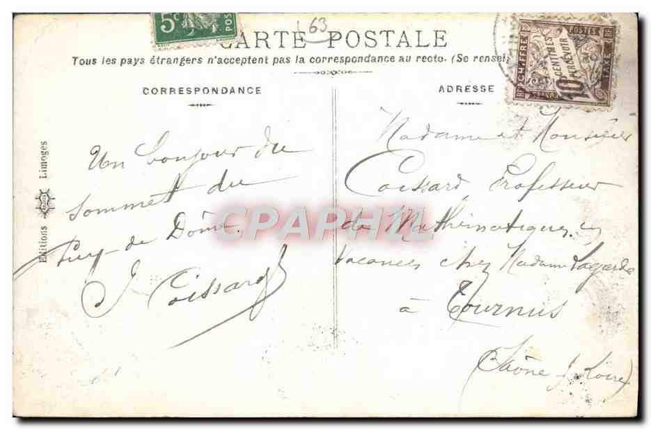 Puy-de-Dôme — The Observatory and the Tower — Limiages Editions — Back