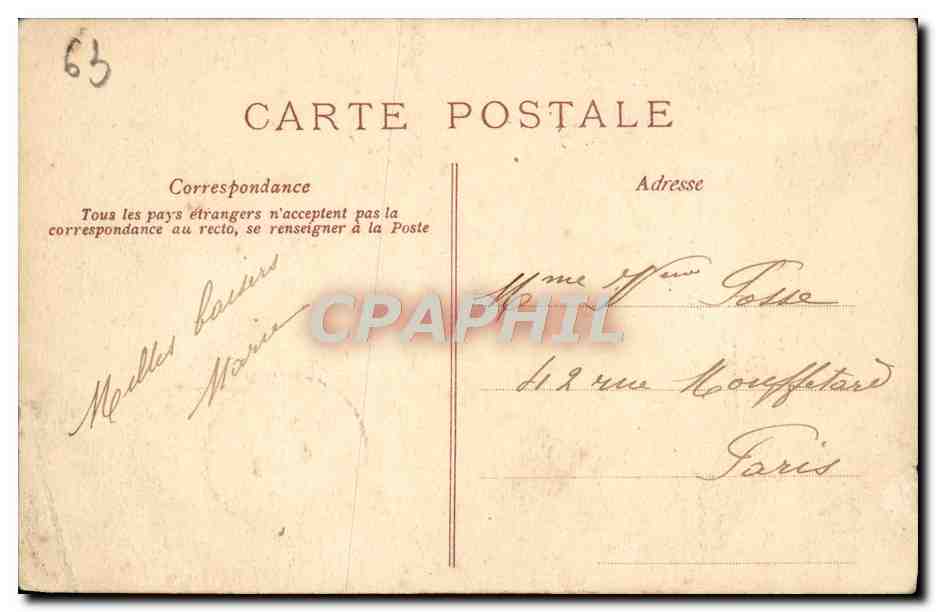 L'Auvergne pittoresque — L'usine du barrage de la Sioule — éditeur V.D.C. n°292 — Verso