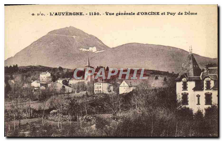 CPA L'Auvergne Vue Generale d'Orcine Et Puy De Dome